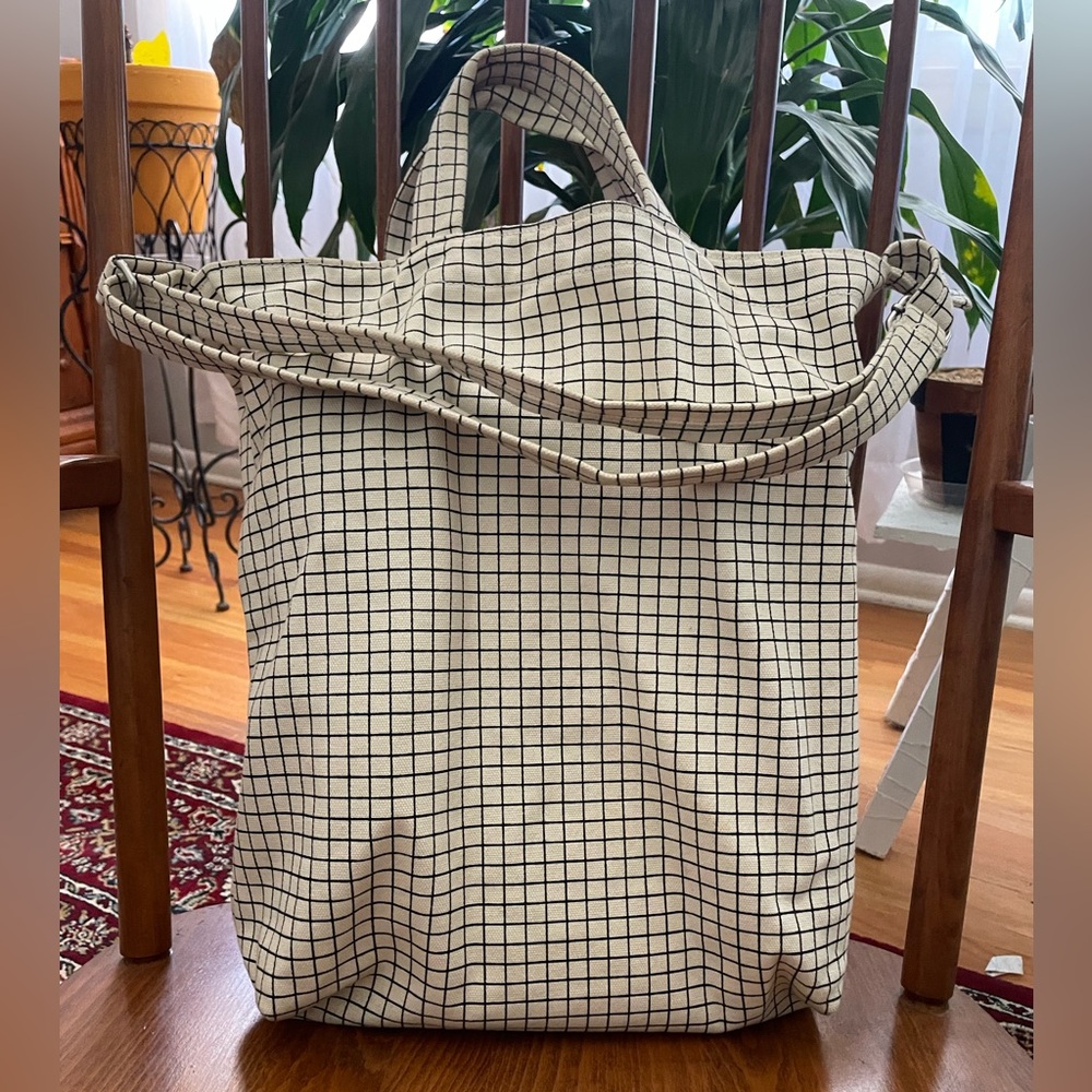 BAGGU DUCK TOTE natural grid